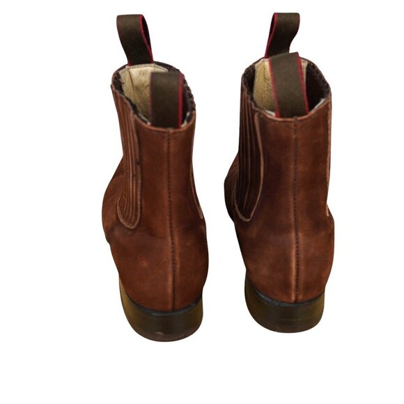 Winchester Brown Suede Leather Chelsea Cowboy Boots For Kids Sz 2 - Picture 4 of 6